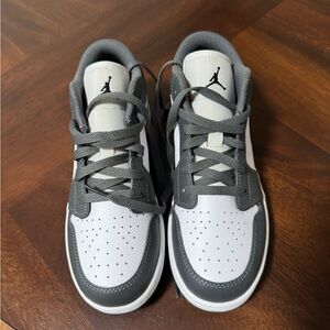 Jordan Kids Gray and White Sneakers